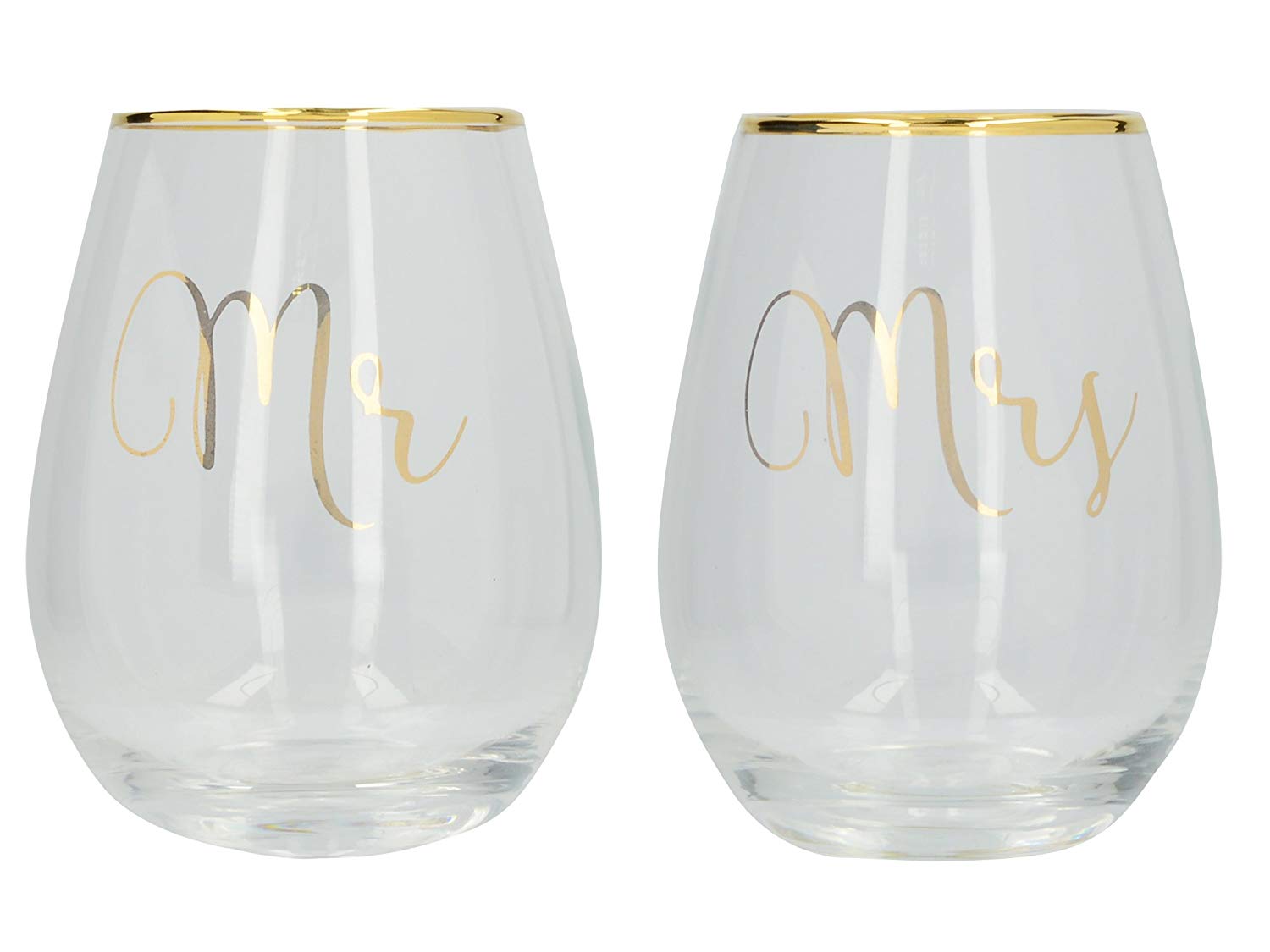 Set 2 pahare pentru vin - Mr and Mrs | Creative Tops - 1 | YEO