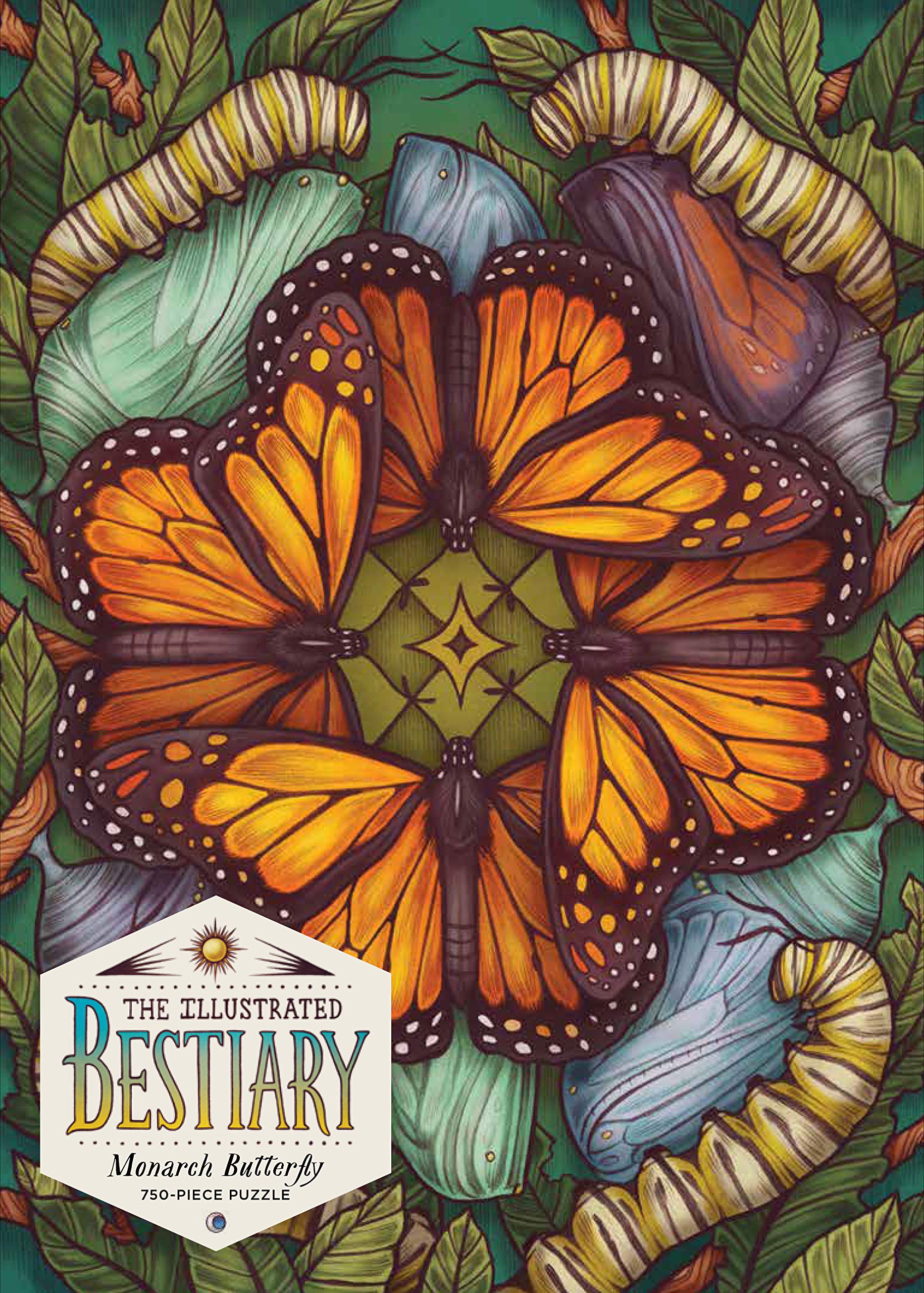 Illustrated Bestiary Puzzle: Monarch Butterfly (750 pieces) | Storey image0