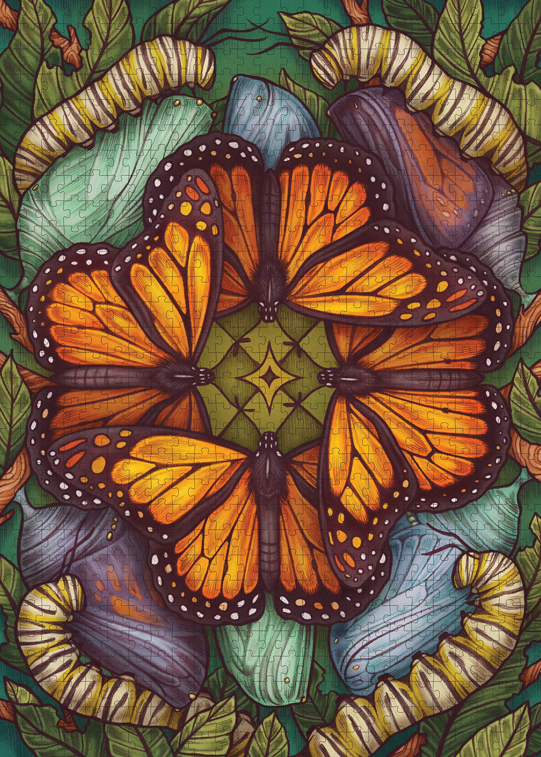 Illustrated Bestiary Puzzle: Monarch Butterfly (750 pieces) | Storey image1