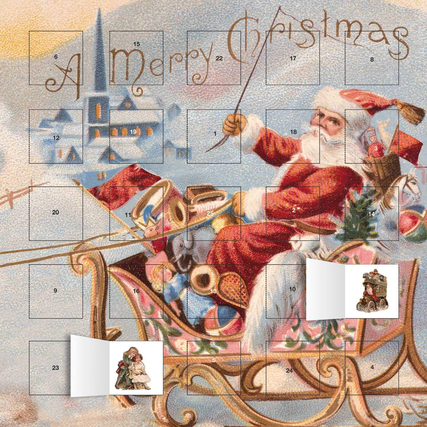  Calendar de Advent - Santa's Sleigh with Stickers - 2010 | Flame Tree Publishing 
