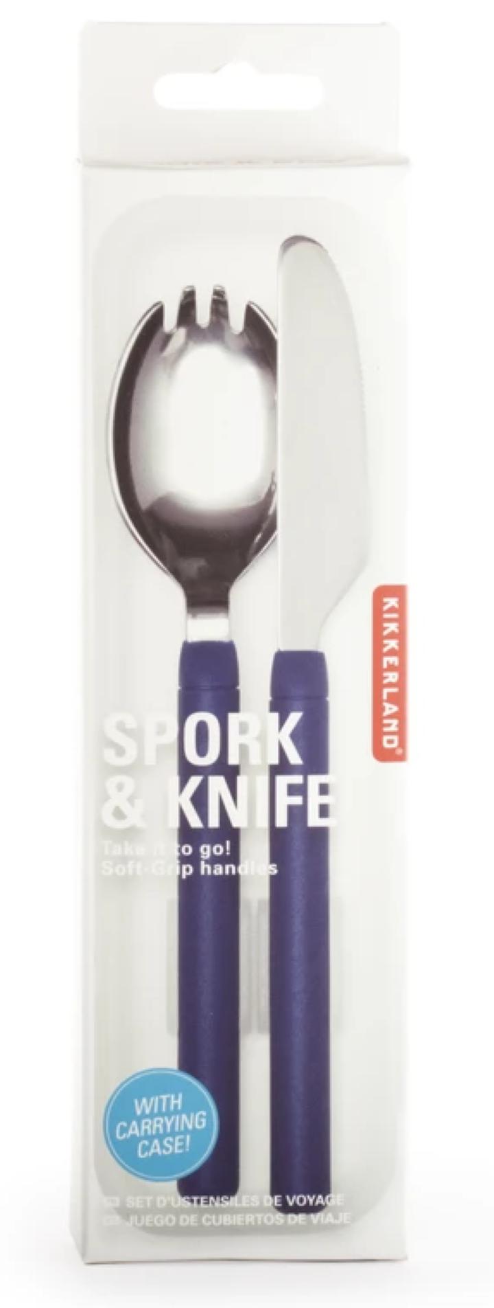 Set tacamuri - Spork & Knife, navy blue | Kikkerland