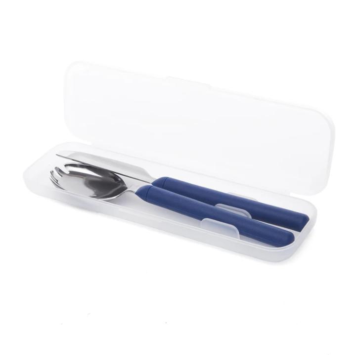 Set tacamuri - Spork & Knife, navy blue | Kikkerland - 1 | YEO