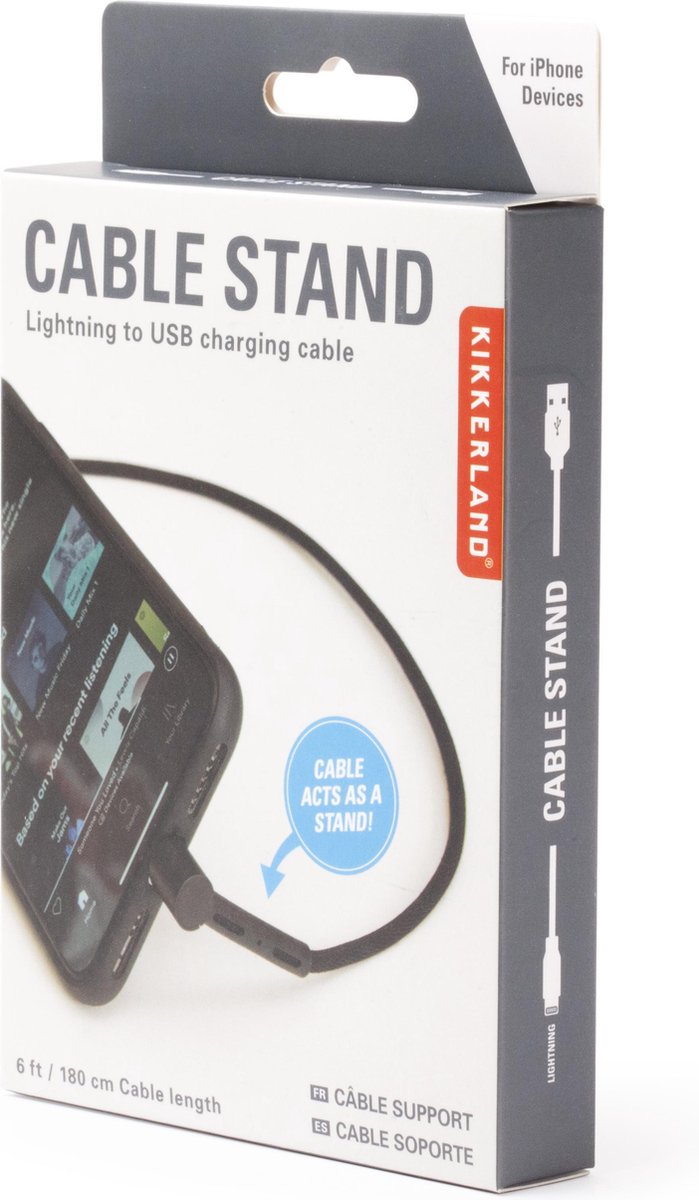 Cablu de incarcare - Stand Charging Cord iPhone | Kikkerland