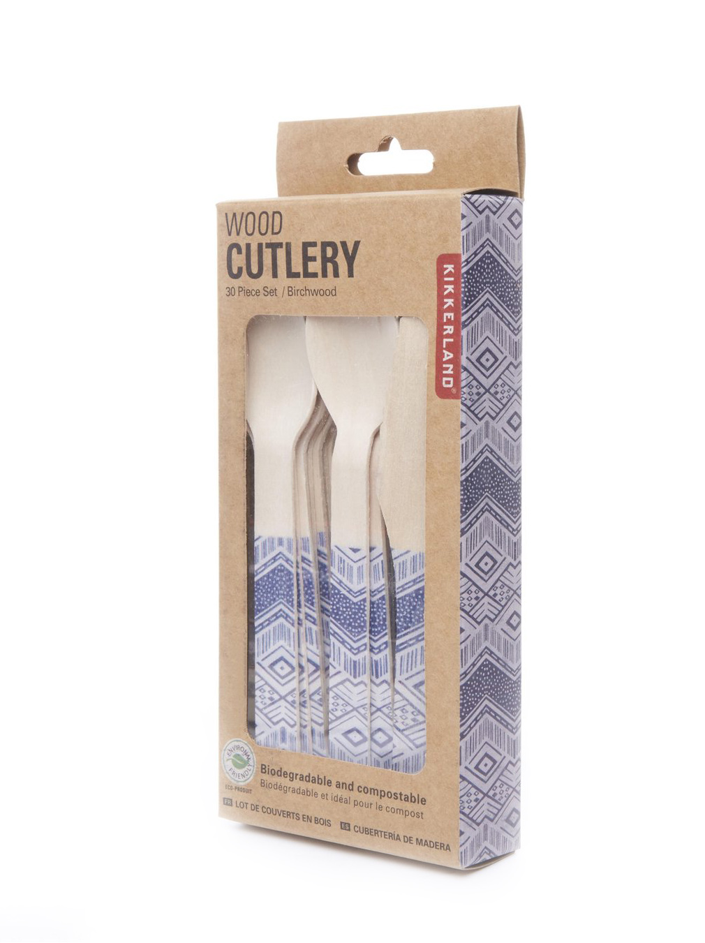 Set tacamuri din lemn - Wood Cutlery Tribal | Kikkerland - 1 | YEO