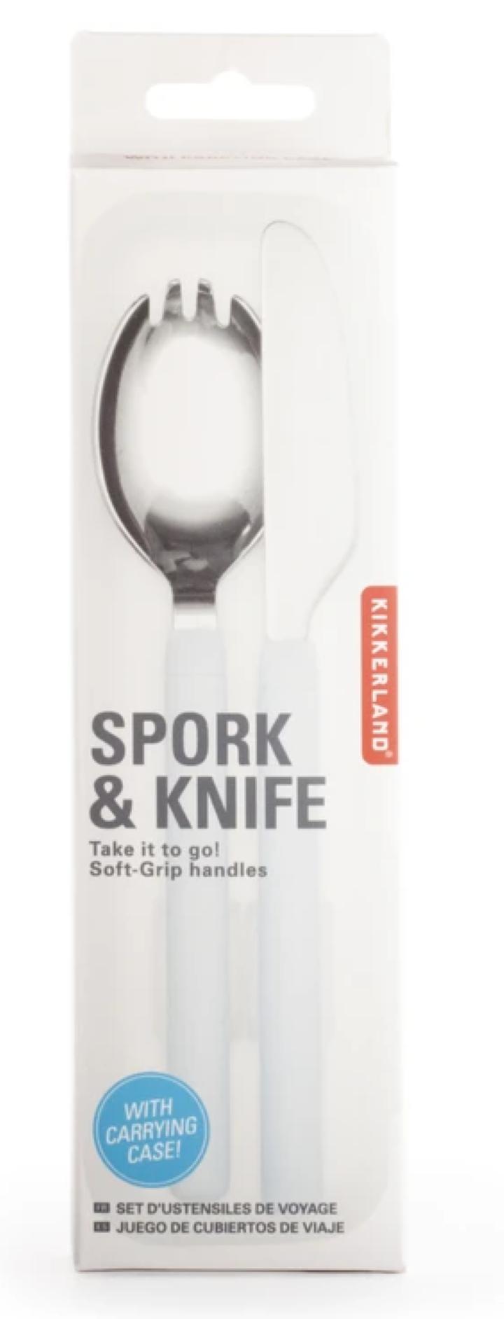 Set tacamuri - Spork & Knife, light blue | Kikkerland