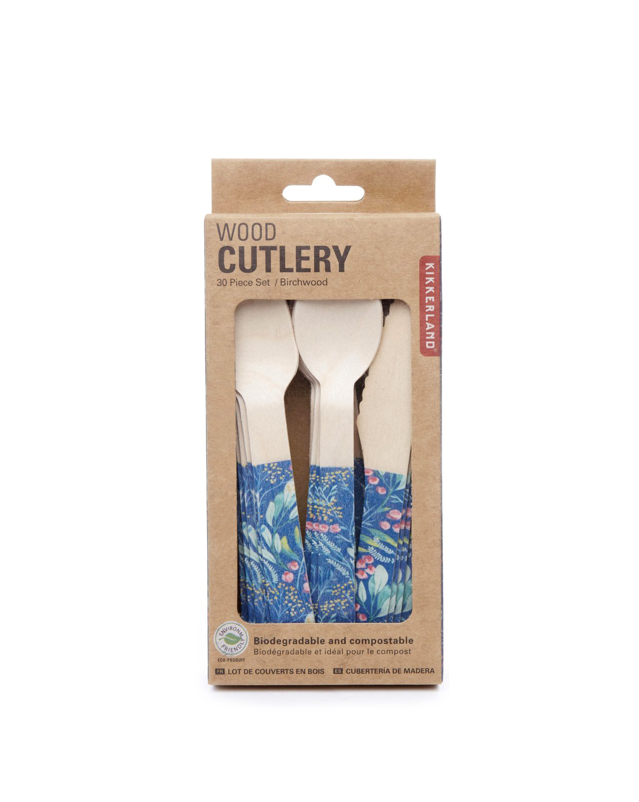 Set tacamuri din lemn - Wood Cutlery Flowers | Kikkerland