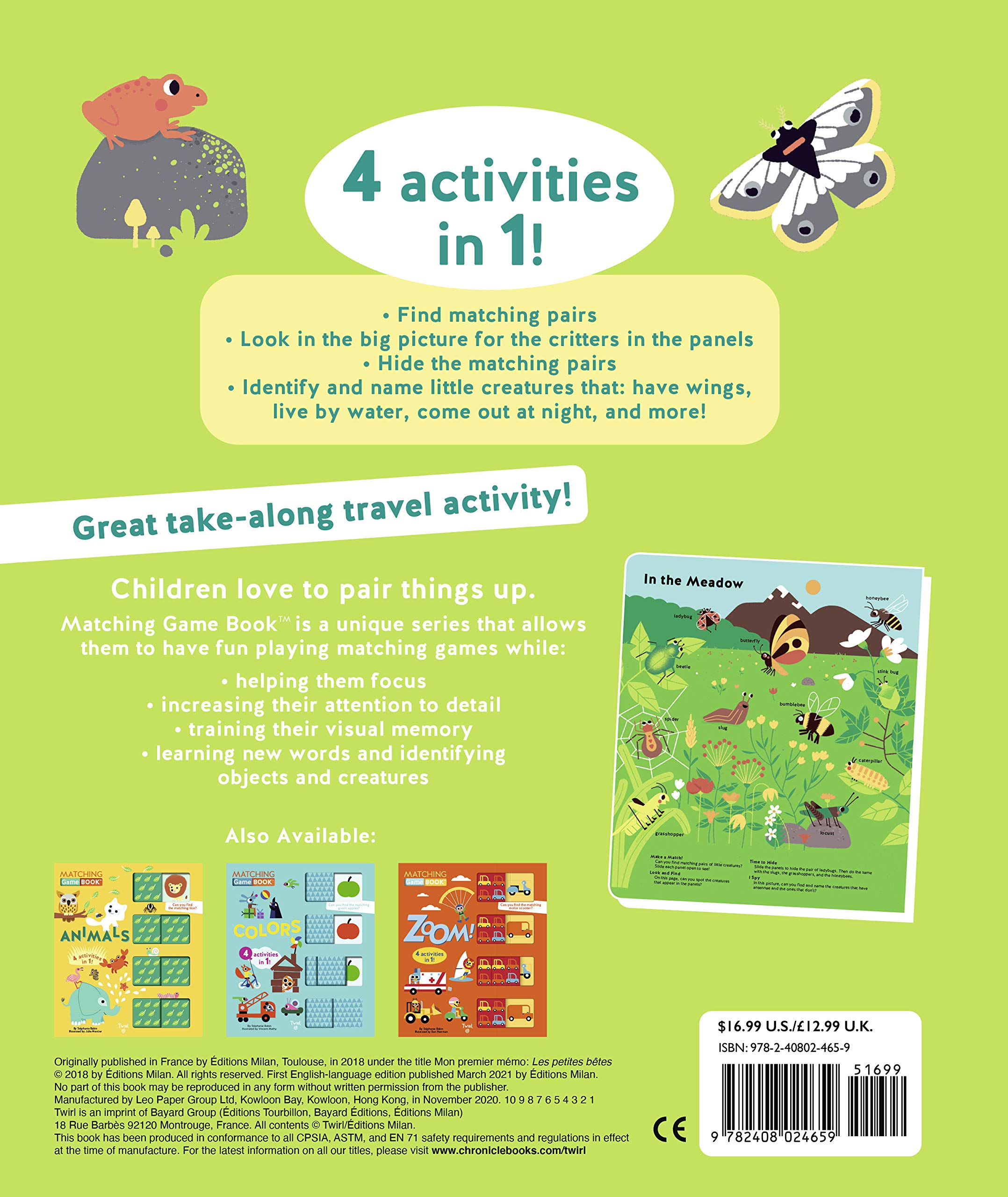 Matching Game Book: Bugs and Other Little Critters | Stephanie Babin - 1 | YEO