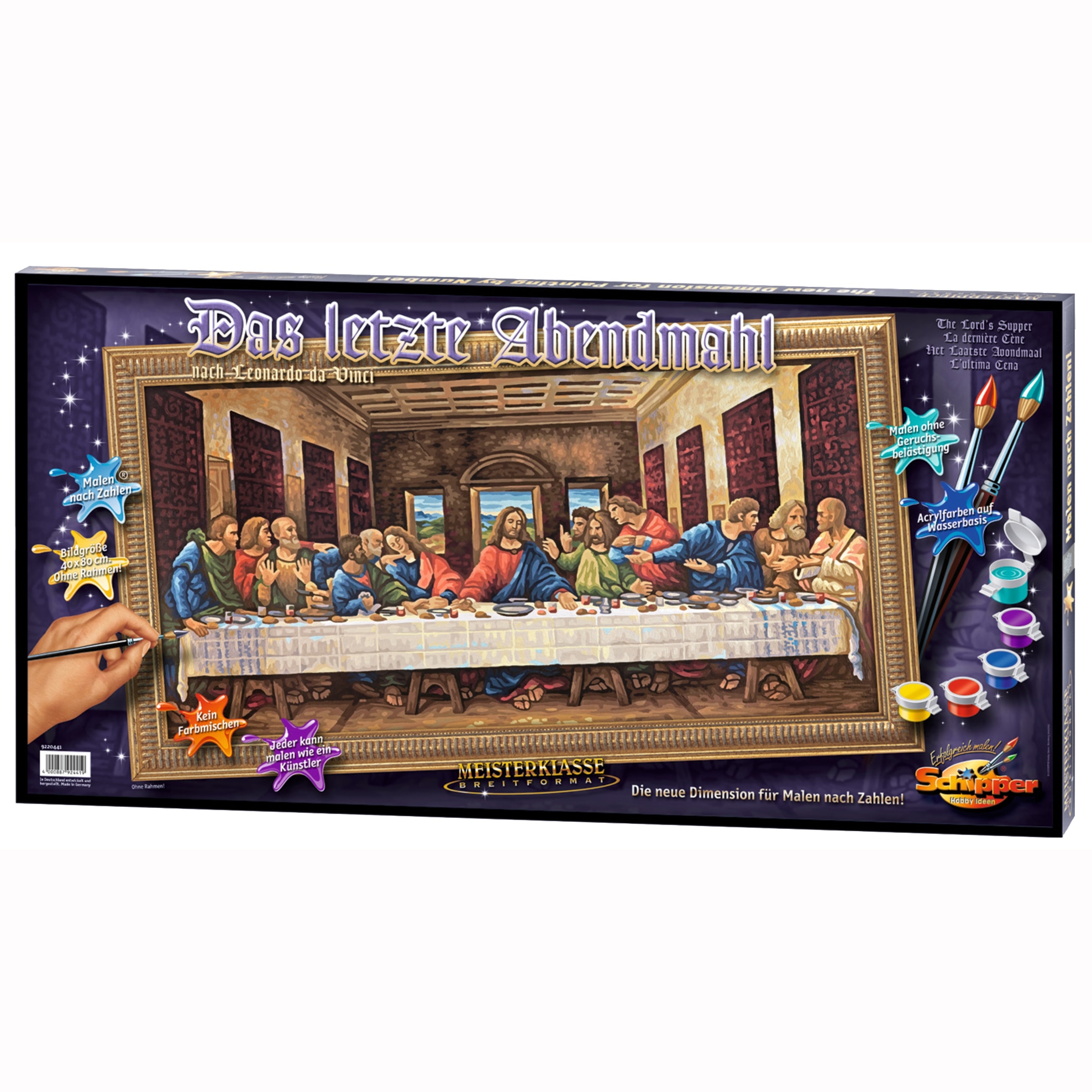 Kit pictura cu numere - The Lord`s Supper, 40x80 cm | Schipper