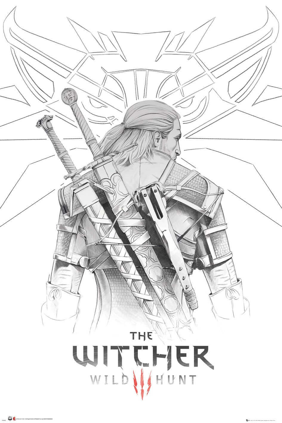 Poster - The Witcher, Wild Hunt: Geralt Sketch | GB Eye