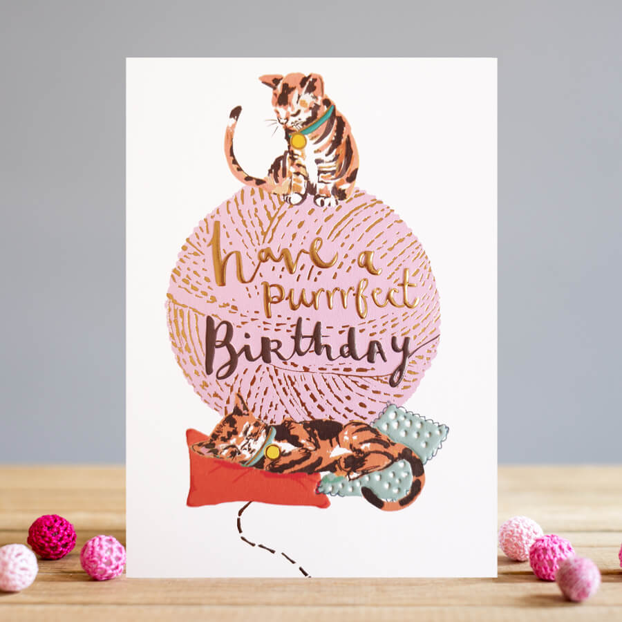 Felicitare - Purrfect Birthday | Louise Tiler Designs