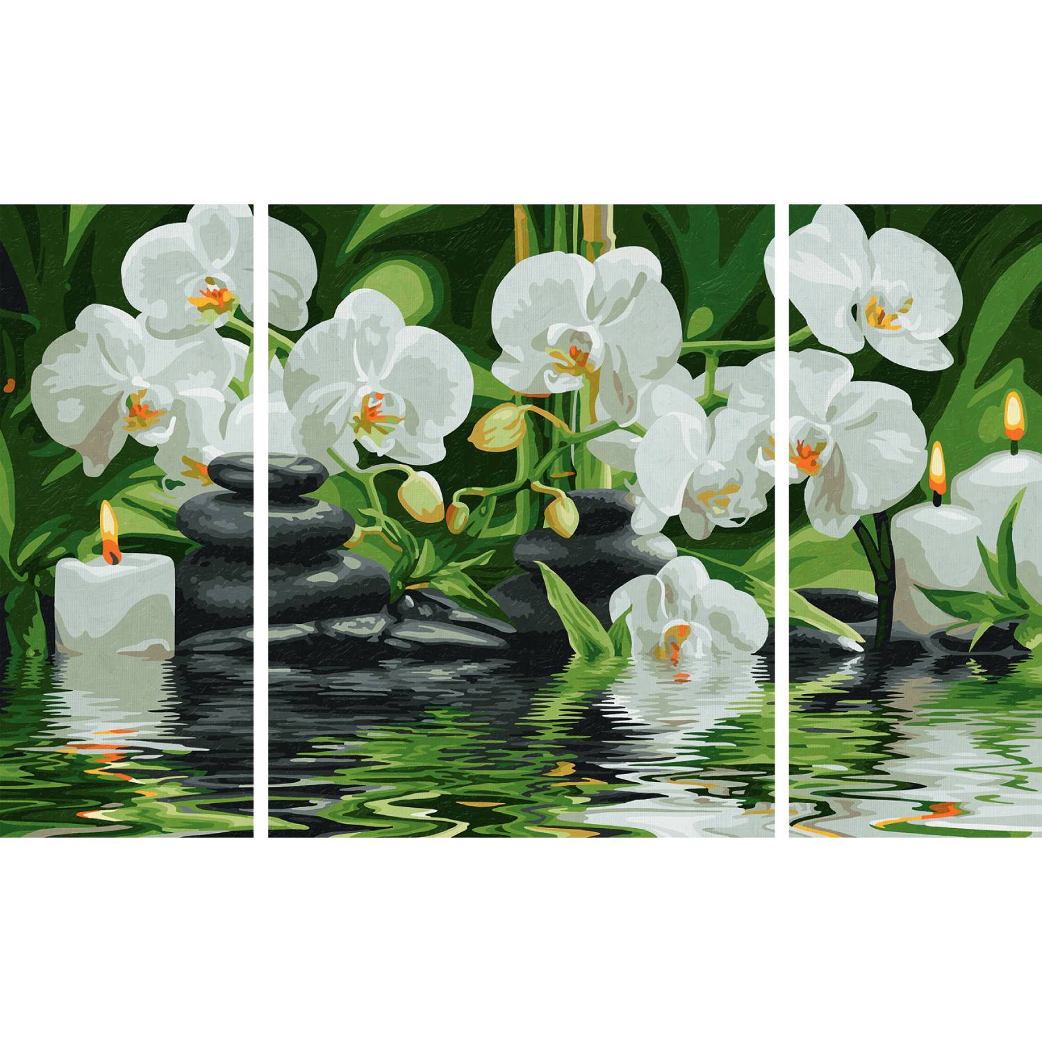 Kit pictura cu numere - Triptic - Spa Oasis, 50x80 cm | Schipper - 1 | YEO