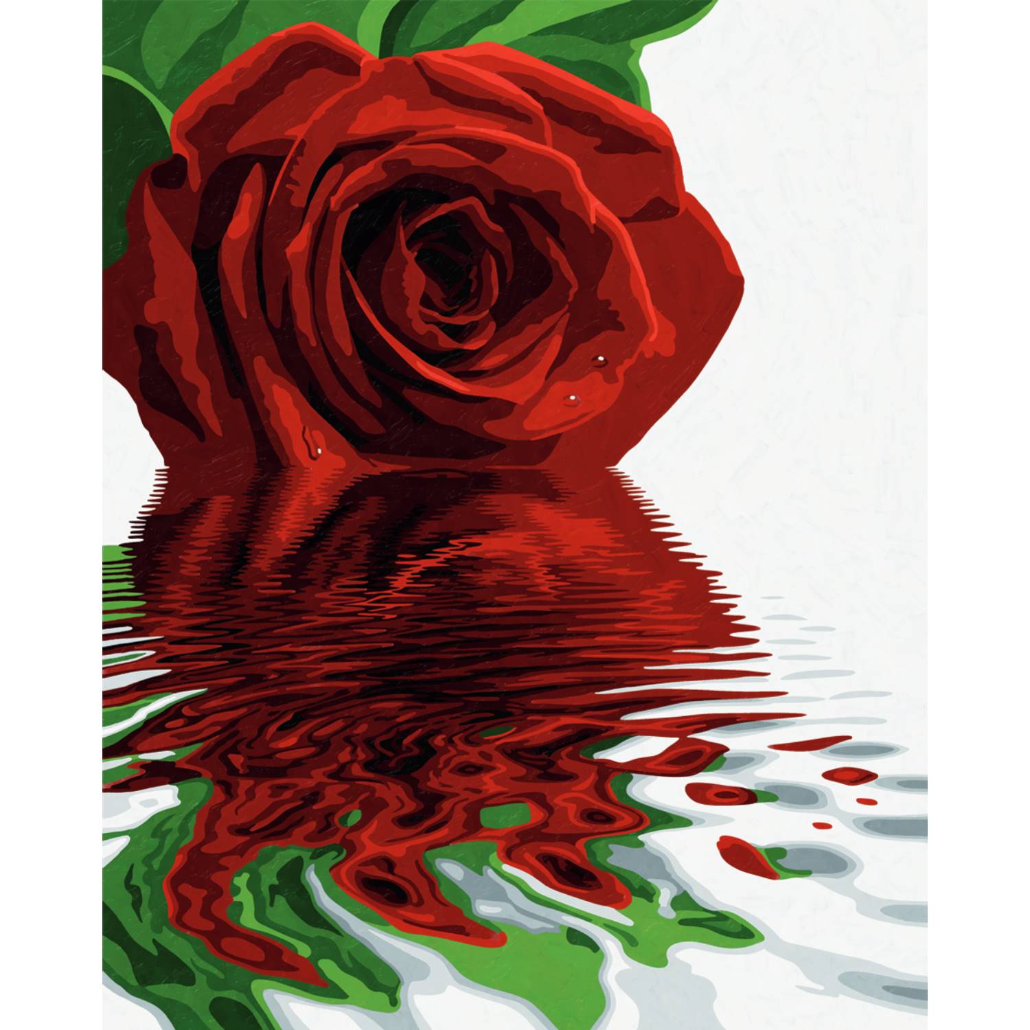 Kit pictura cu numere - Red Rose, 40x50 cm | Schipper - 1 | YEO