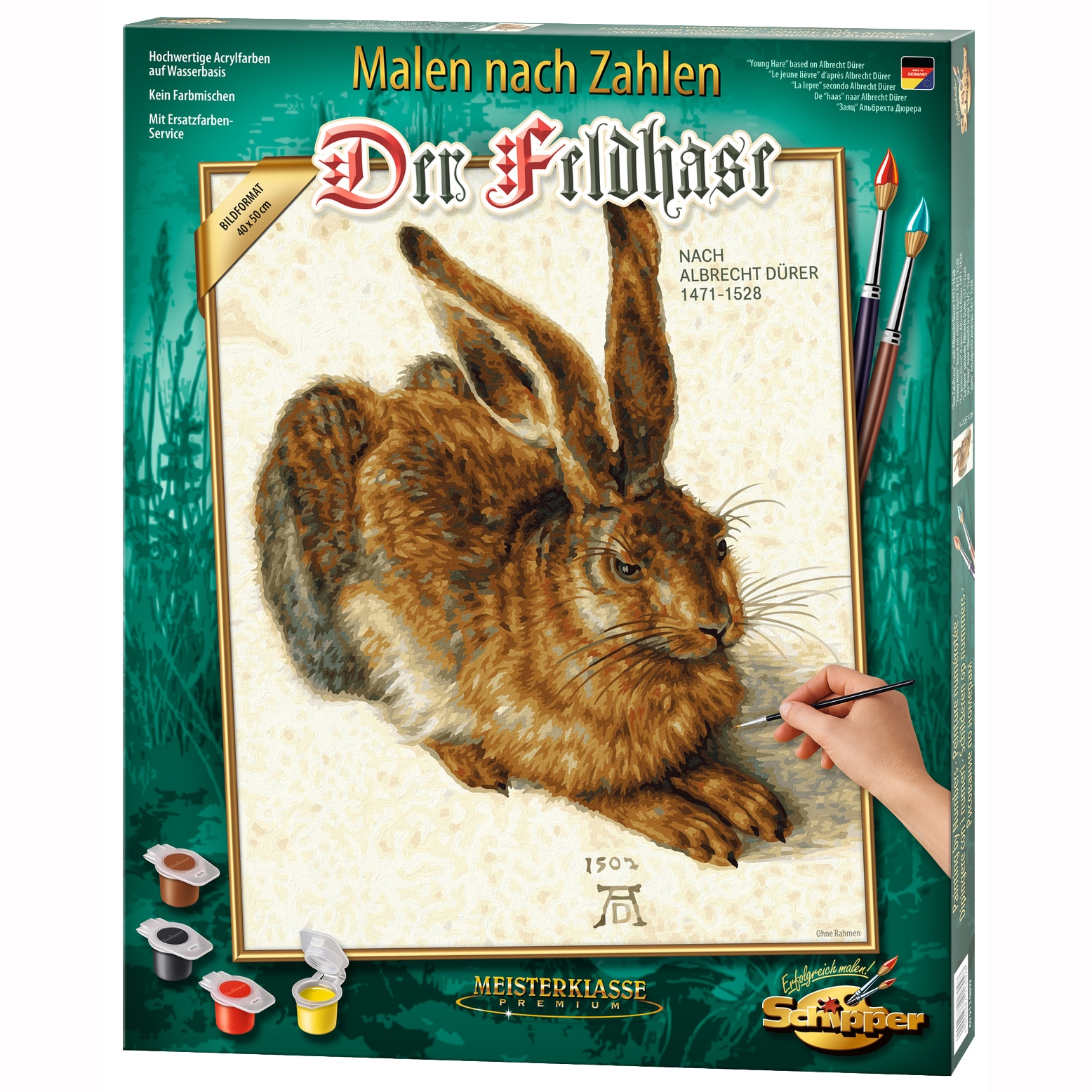 Kit pictura cu numere - Young Hare, 40x50 cm | Schipper - 5 | YEO