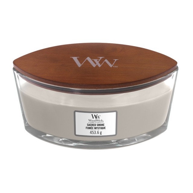 Lumanare parfumata - Ellipse - Sacred Smoke | WoodWick - 1 | YEO