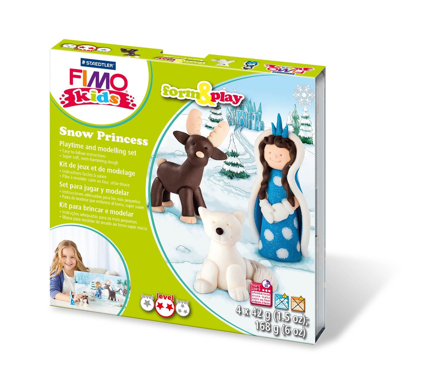 Set modelaj fimo kids - form and play - snow | Staedtler