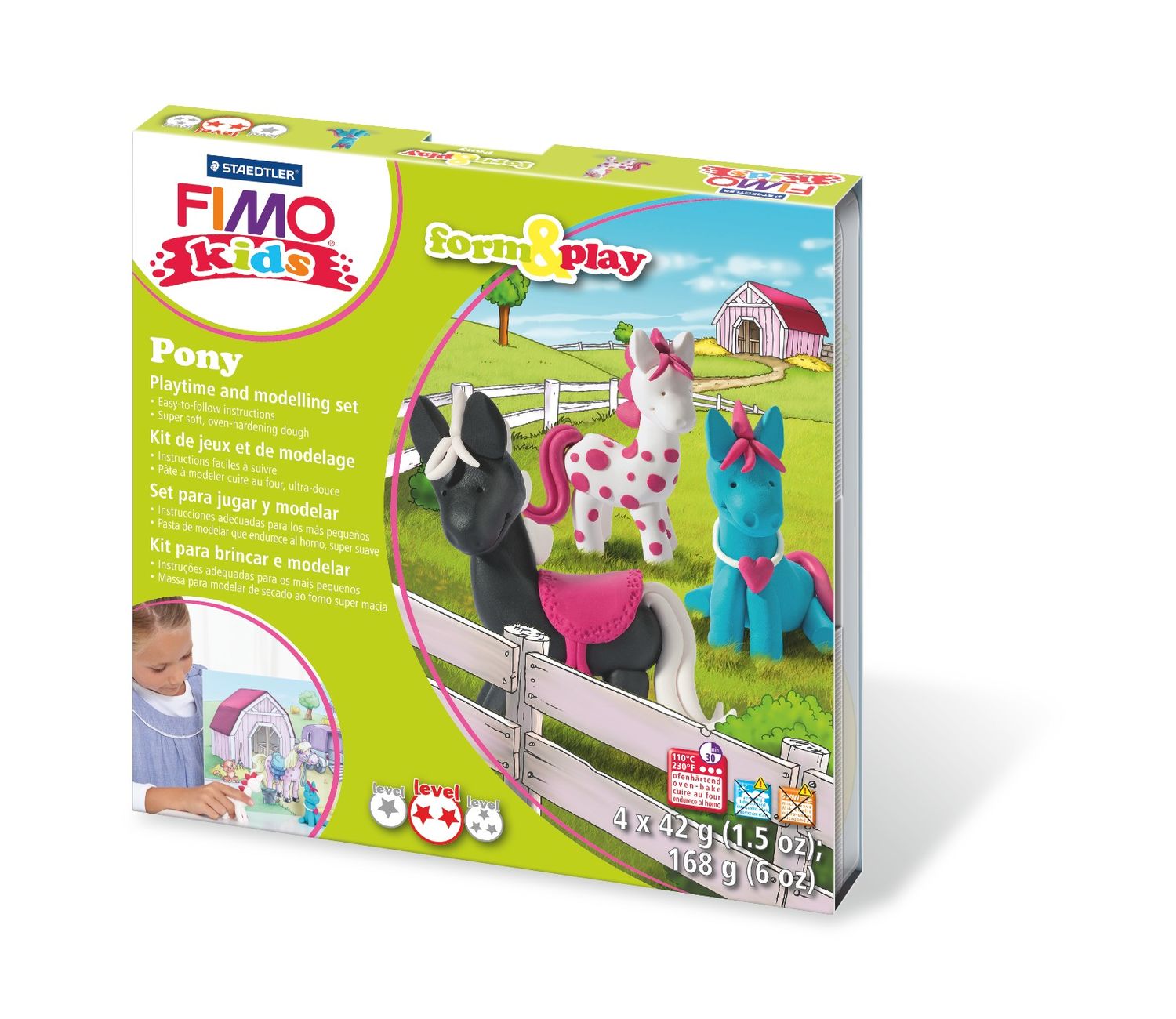  Set modelaj fimo kids - form and play - pony | Staedtler 