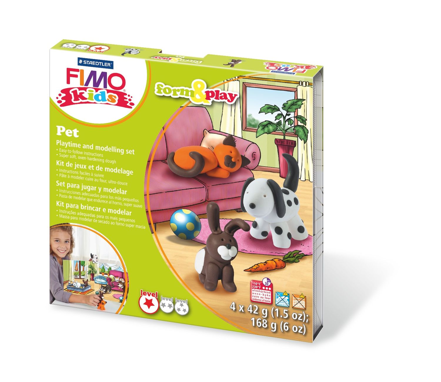 Set modelaj fimo kids - form and play - pets | Staedtler