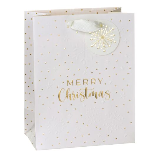 Punga de cadou - Medium - Merry Christmas - Golden | Glick