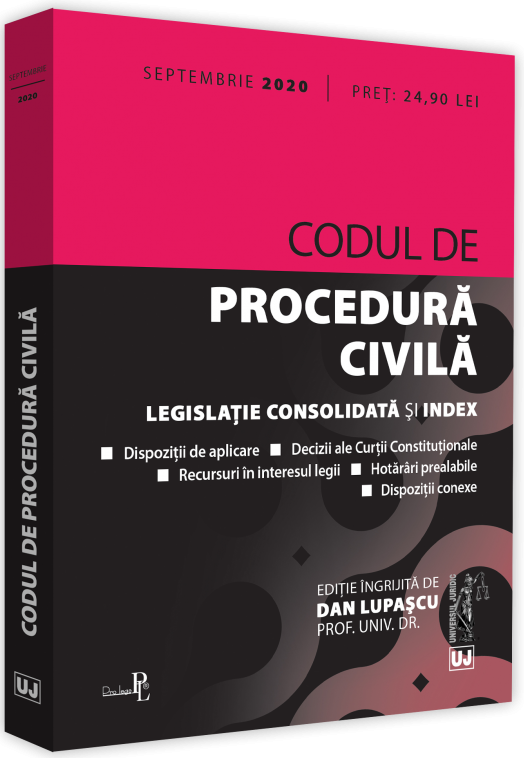 Codul de procedura civila. Septembrie 2020 | 