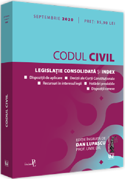 Codul civil. Septembrie 2020 | Dan Lupascu 2020 2022