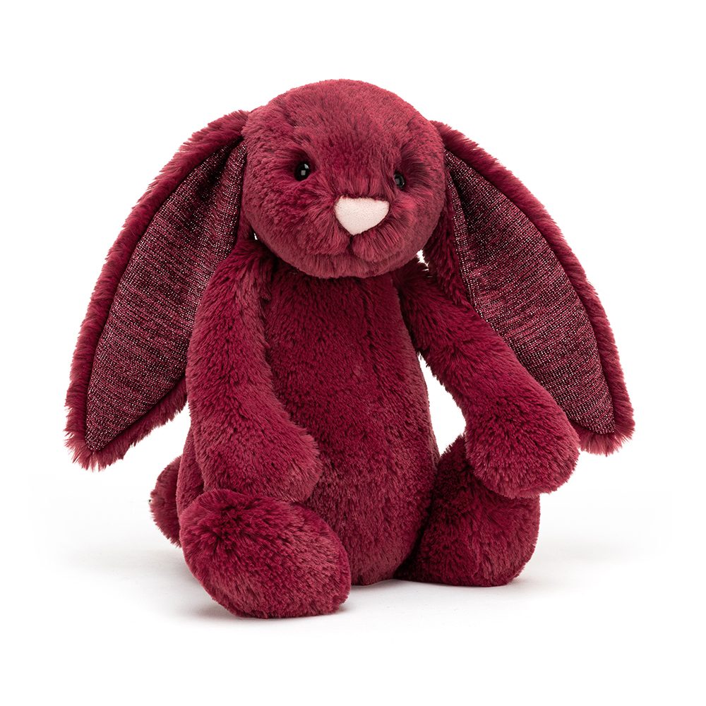 Jucarie de plus - Bashful Sparkly Cassis Bunny, 31cm | Jellycat