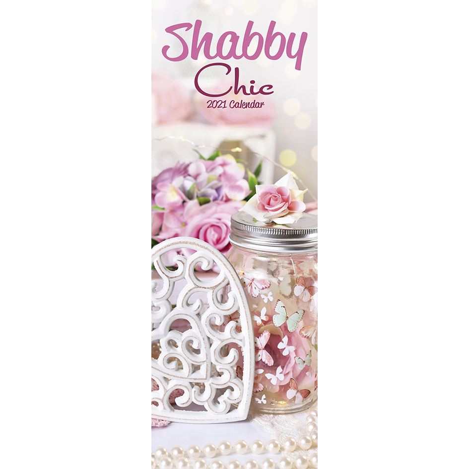 Calendar 2021 - Shabby Chic Slim 2021 Calendar | Avonside Publishing Ltd