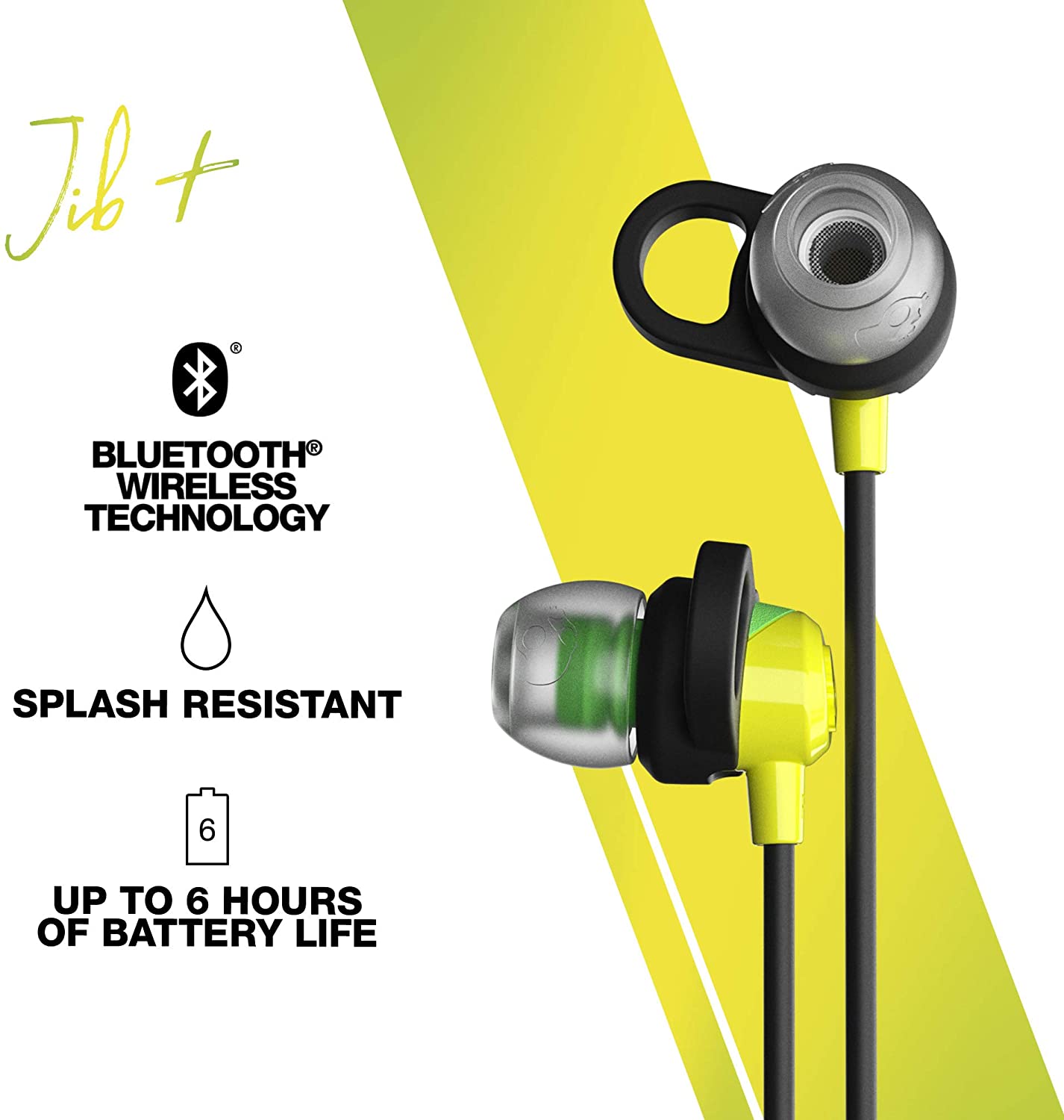 Casti Skullcandy - Jib Bluetooth, Electric Yellow | Skullcandy - 1 | YEO