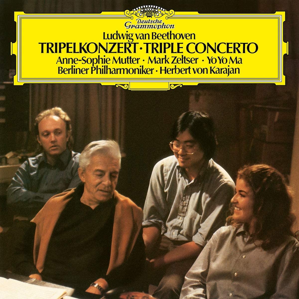 Beethoven: Triple Concerto - Vinyl | Herbert von Karajan, Anne-Sophie Mutter, Yo-Yo Ma, Mark Zeltser, Berliner Philharmoniker