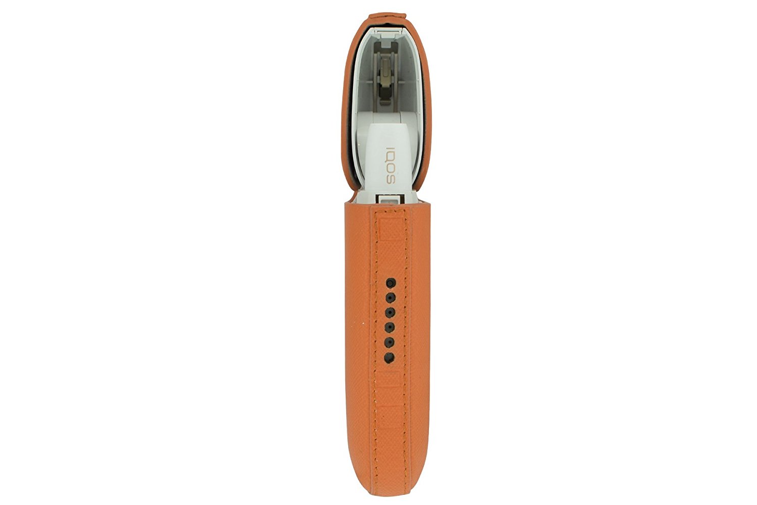 Husa din piele sintetica portocalie pentru incarcator IQOS - GC-3 | German Couture - 4 | YEO