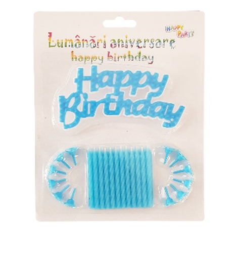 Lumanari aniversare Happy Birthday - mai multe culori | Sav Com - 2 | YEO