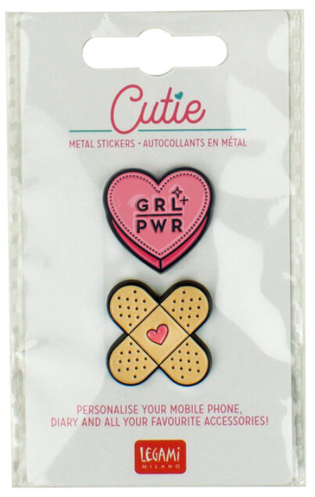 Set 2 stickers metalice - Cutie - GRL PWR | Legami - 1 | YEO