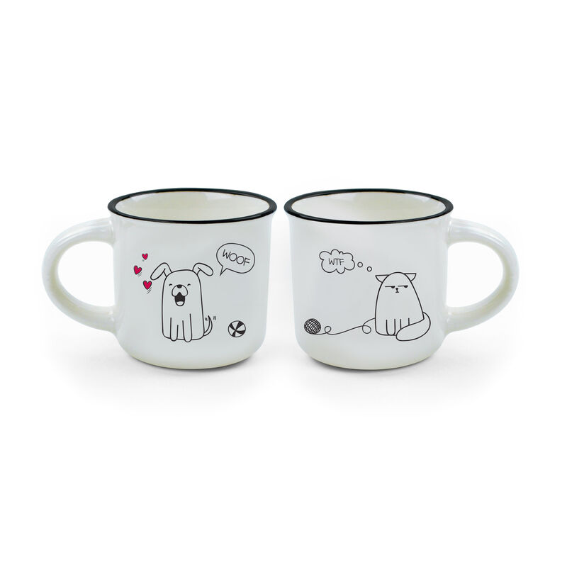 Set 2 cesti - Espresso For Two - Dog and Cat