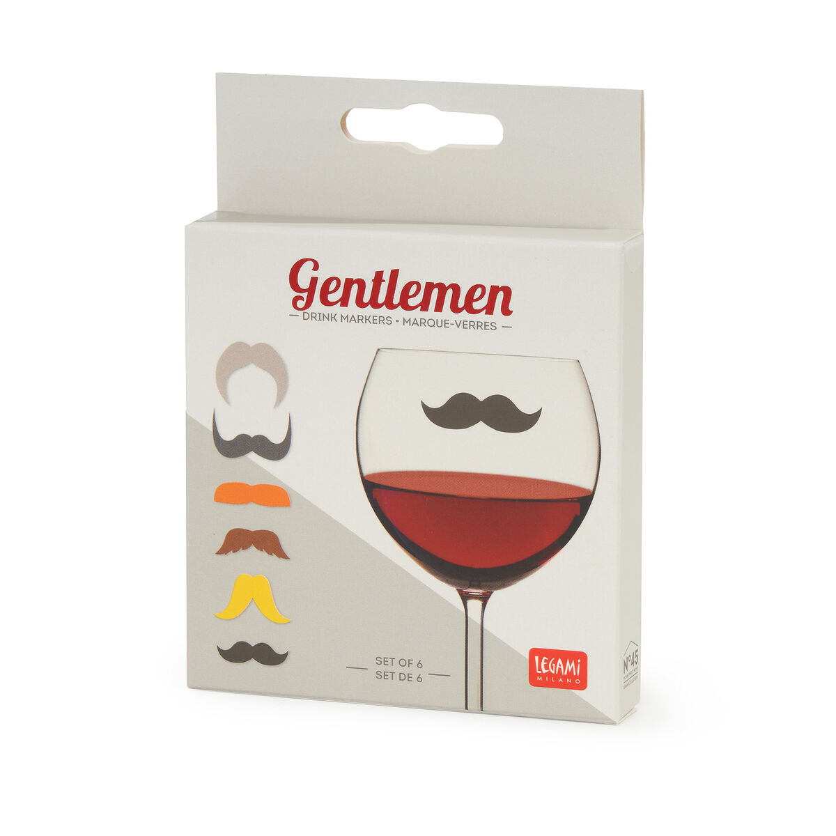 Set markere pahar - Gentlemen, set of 6 drink markers | Legami