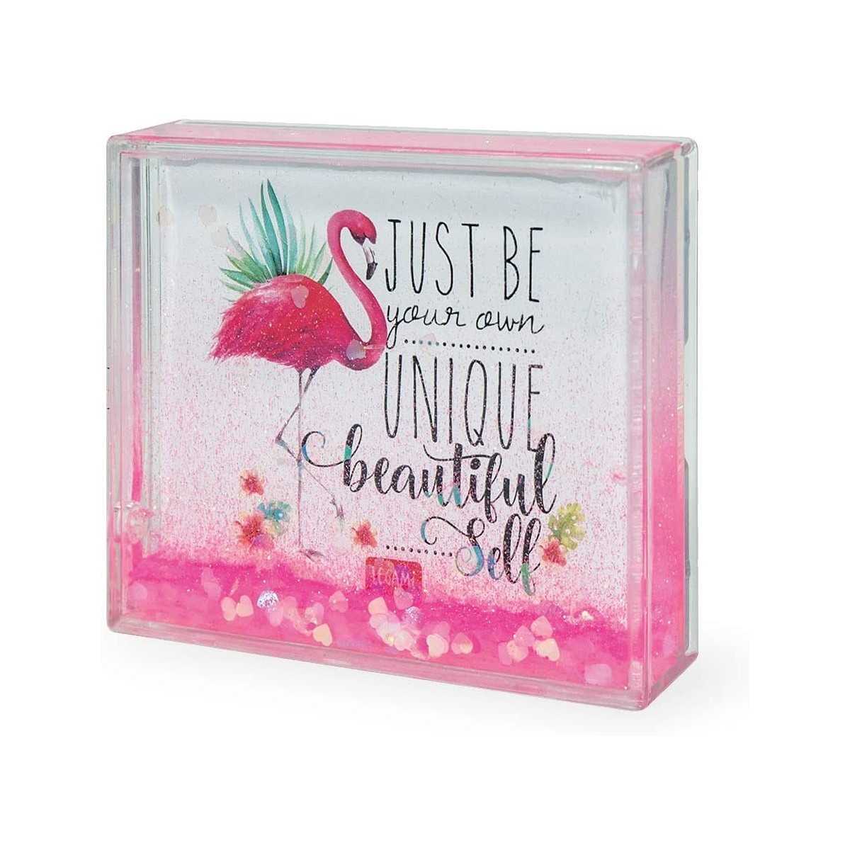 Rama foto - Flamingo Glitter Photo Frame-Just Be Your Own Unique Beautiful Self,  8.8x10.7cm | Legami