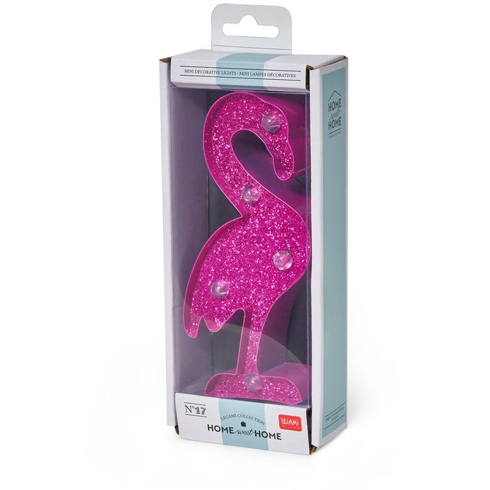 Mini Lampa - Flamingo With Glitter | Legami - 1 | YEO