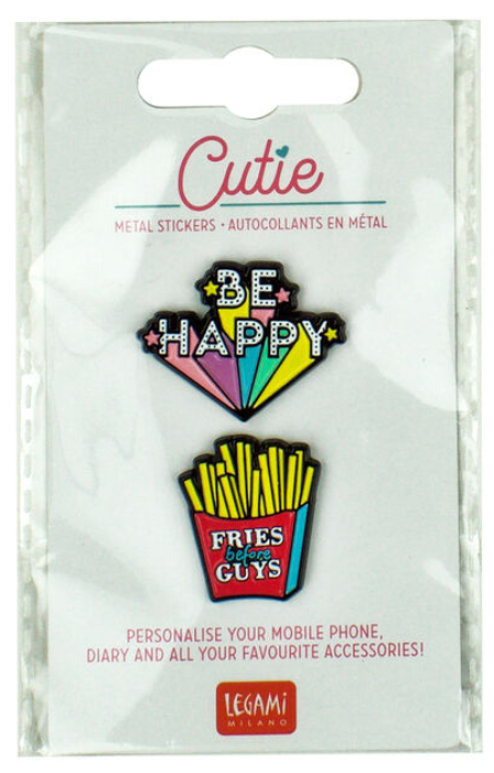 Set 2 stickers metalice - Cutie - Be Happy | Legami - 1 | YEO