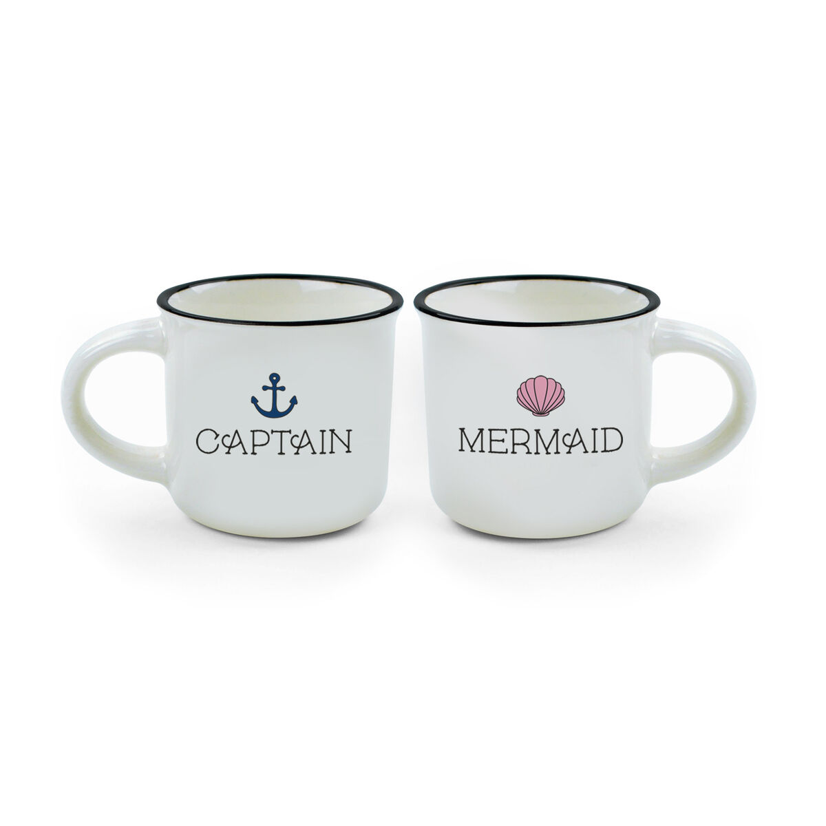 Set 2 cesti - Espresso For Two - Captain and Mermaid