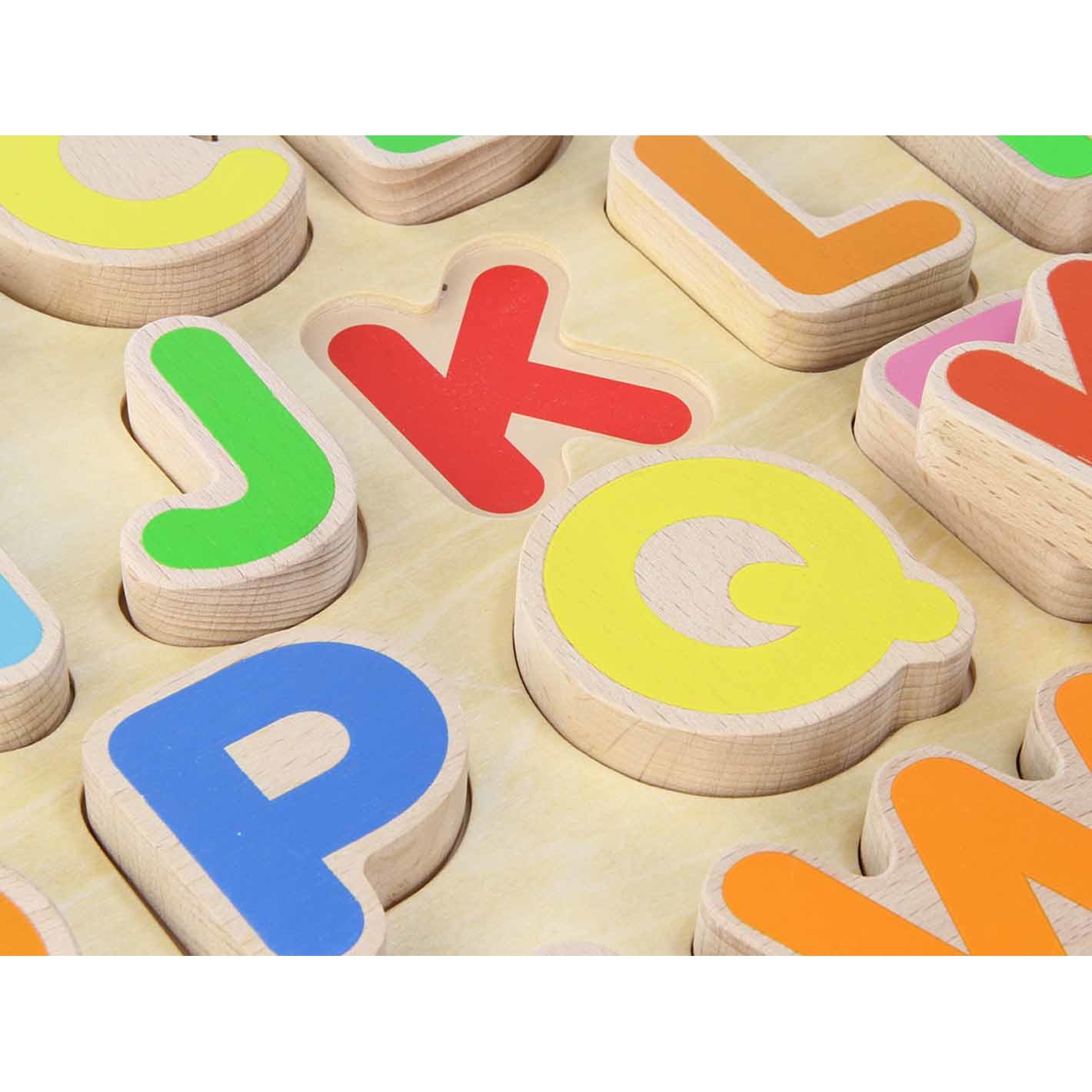 Puzzle din lemn - Alfabet - Litere mari | Masterkidz - 1