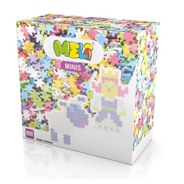 Set de constructie - Minis Pastel, 800 piese | Meli