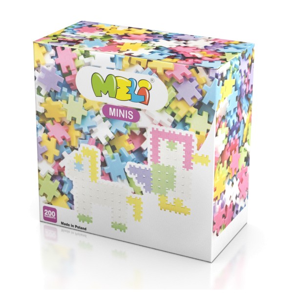 Set de constructie - Minis Pastel, 200 piese | Meli