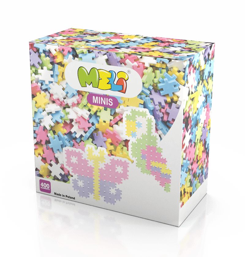 Set de constructie - Minis Pastel, 400 piese | Meli