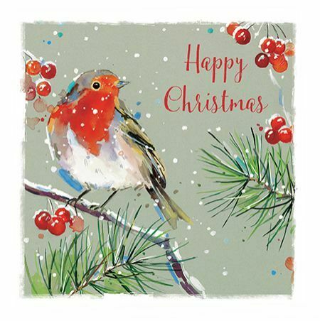 Felicitare - Xmas Robin and Berries - The Wildlife | Ling Design