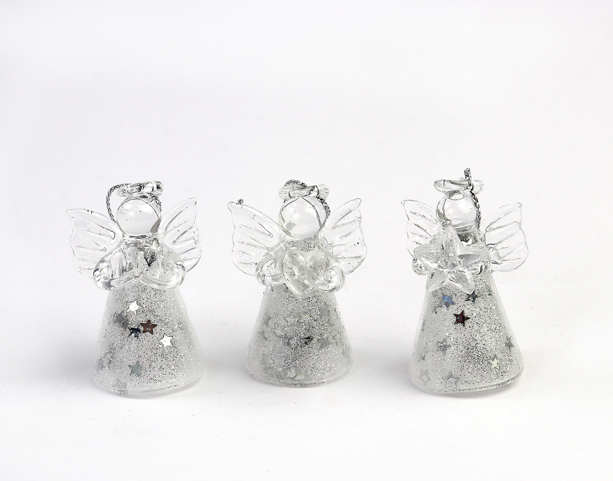 Set decoratiuni Craciun - Glass Angels, 6 pcs | Everbright Gifts
