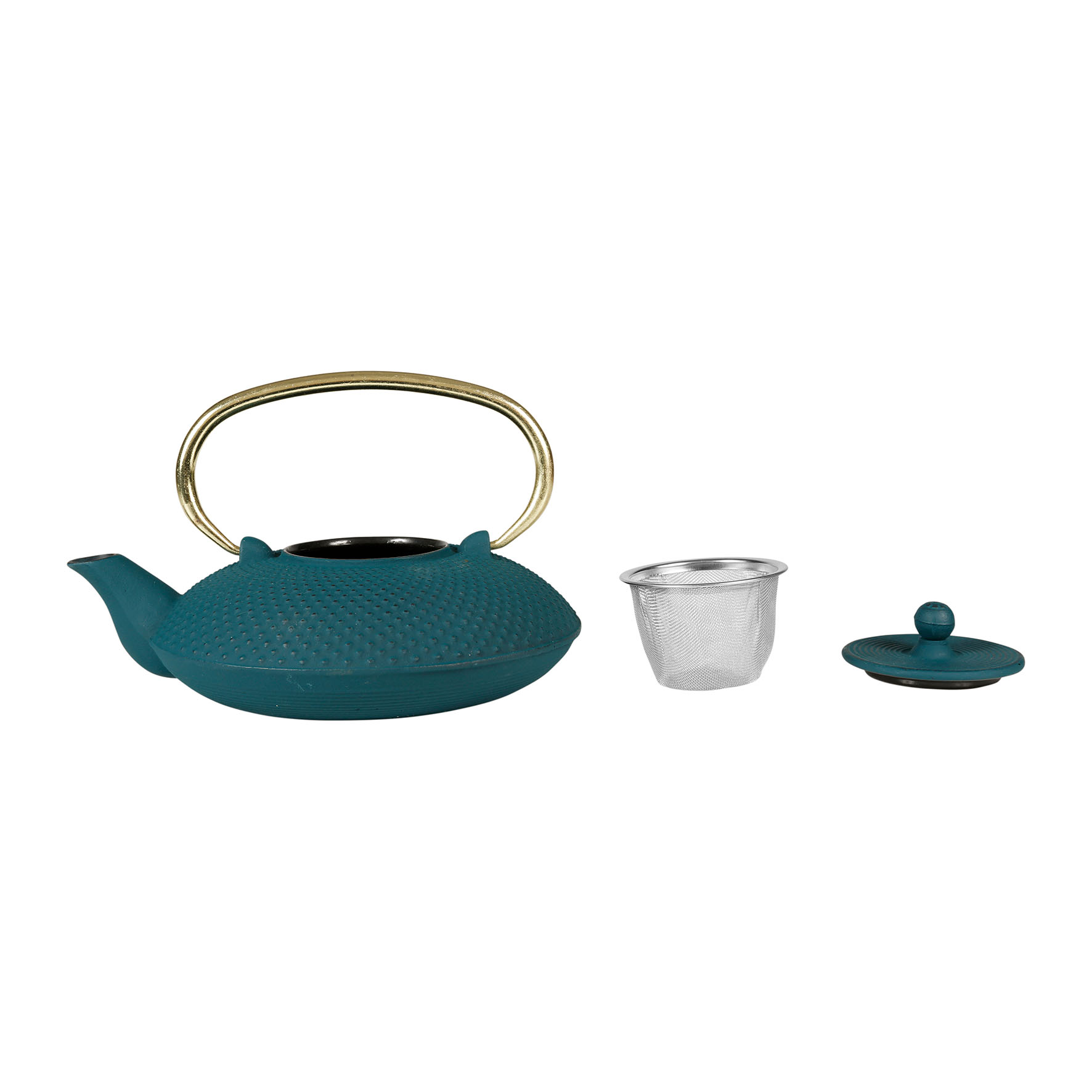 Ceainic fonta - Picots - Emerald Golden Handle, | Sema Design