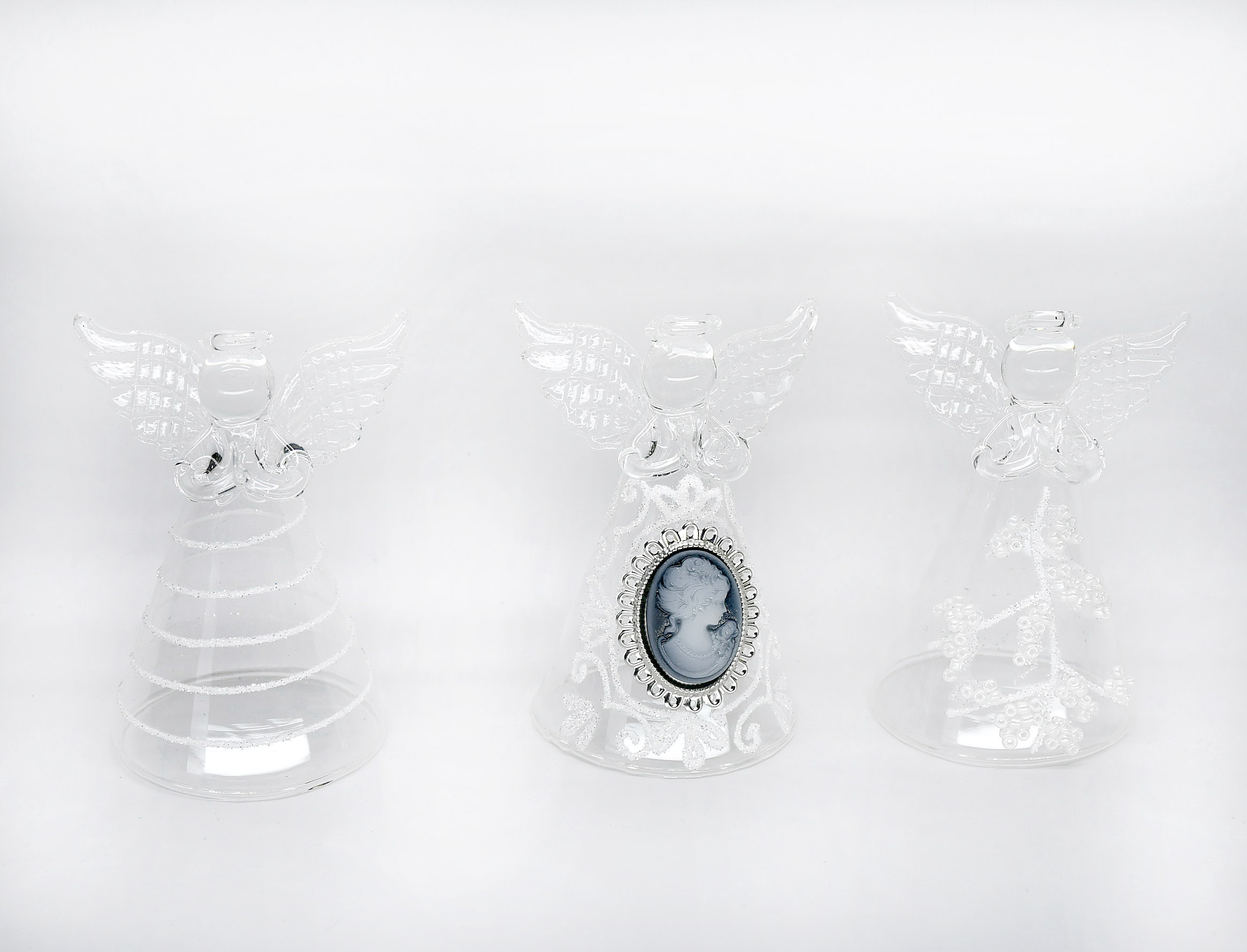 Set decoratiuni Craciun - Glass Angels, 3 pcs | Everbright Gifts