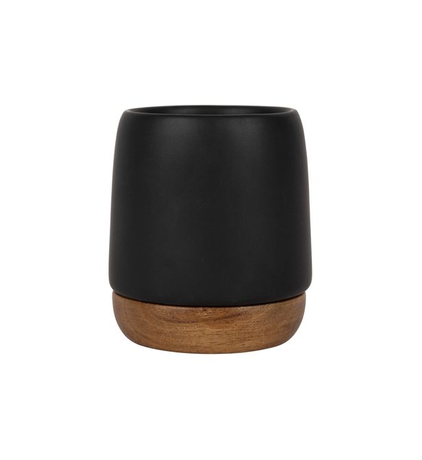 Ceasca - Nordika Black 100ml, stoneware+acacia wood