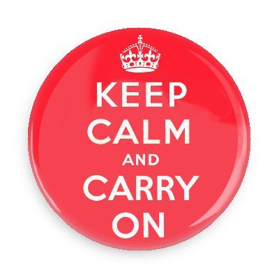  Insigna - Keep Calm and Carry On | Dean Morris 