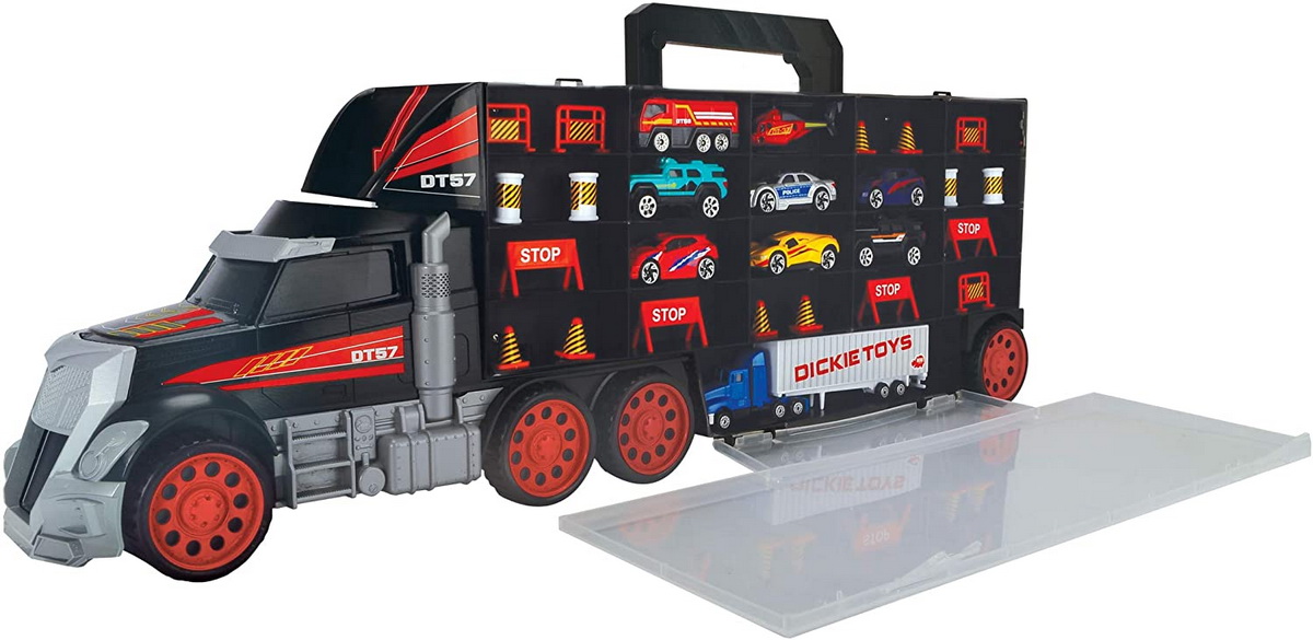 Set masinute - Super camion pentru transport si depozitare / Truck Carry Case | Dickie Toys - 4