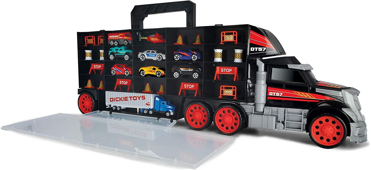 Set masinute - Super camion pentru transport si depozitare / Truck Carry Case | Dickie Toys - 1