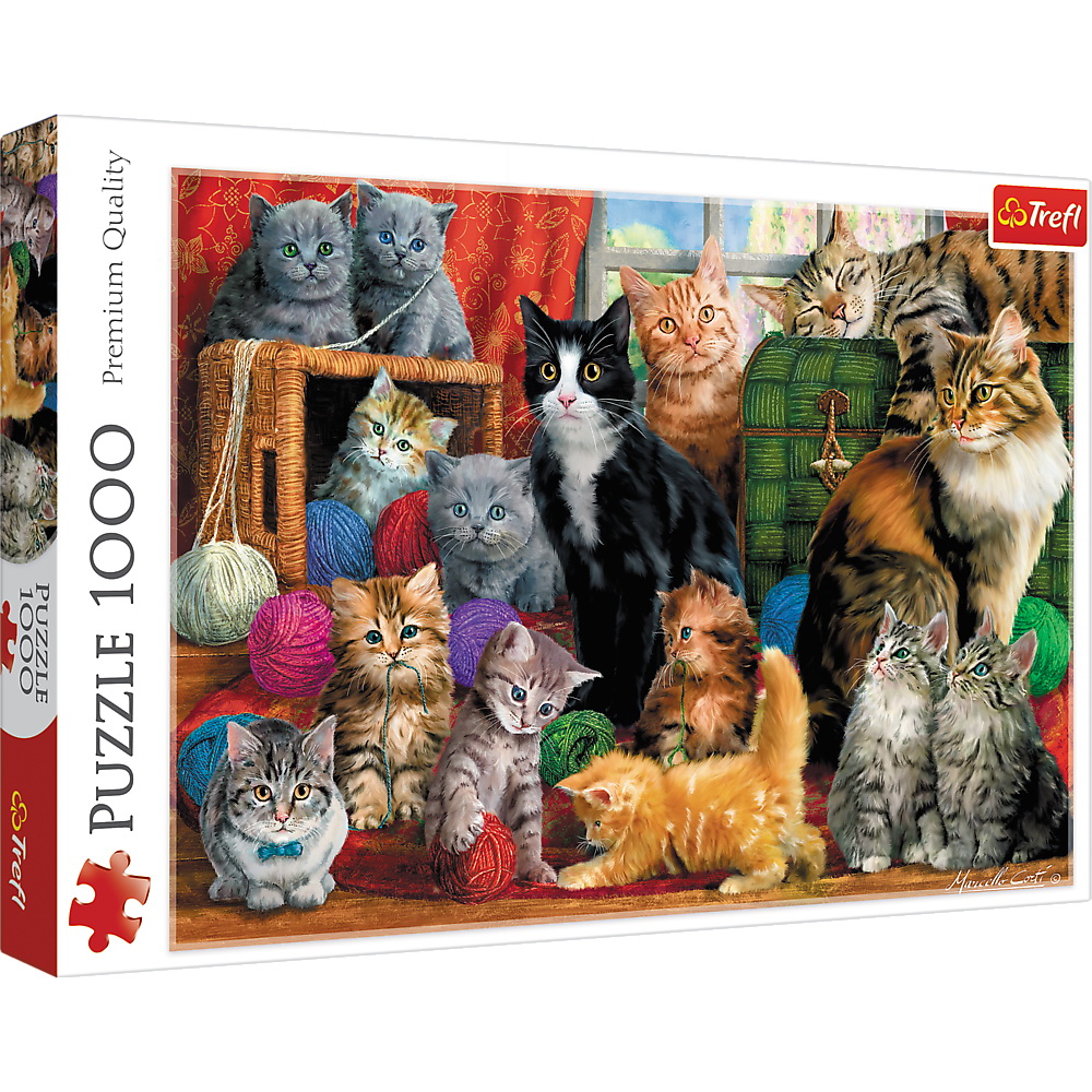 Puzzle 1000 piese - Intalnirea pisicilor / Feline Meetin | Trefl